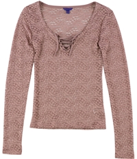 Aeropostale Womens Lace Pullover Blouse