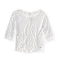 Aeropostale Womens Metallic 3/4 Sleeve Graphic T-Shirt
