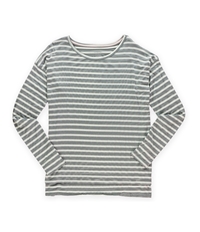 Aeropostale Womens Striped Boat-Neck Graphic T-Shirt