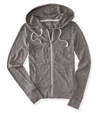 Aeropostale Womens Heathered Fz Hoodie Sweatshirt