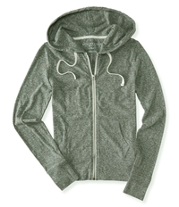 Aeropostale Womens Heathered Fz Hoodie Sweatshirt
