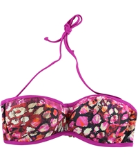 Becca Womens Printed Push Up Bikini Swim Top