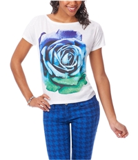 Aeropostale Womens Sequin Rose Graphic T-Shirt