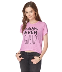 Aeropostale Womens Never Ever Giveup Graphic T-Shirt