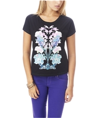 Aeropostale Womens Flowers Birds Graphic T-Shirt