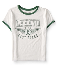 Aeropostale Womens Here Comes The Sun Stripe Dolman Graphic T-Shirt
