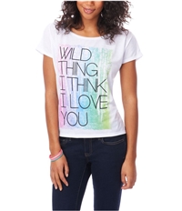 Aeropostale Womens Wild Thing Glitter Graphic T-Shirt