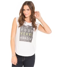 Aeropostale Womens Let Your Heart Wander Graphic T-Shirt