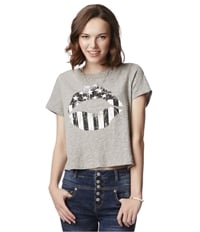 Aeropostale Womens American Kiss Boxy Graphic T-Shirt