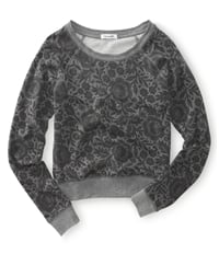 Aeropostale Womens Floral Print Knit Sweater