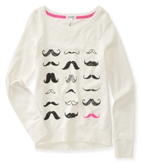 Aeropostale Womens Moustache Graphic T-Shirt
