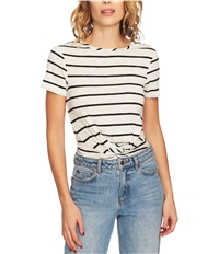 1.State Womens Striped Twist Front Basic T-Shirt