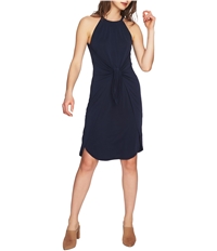 1.State Womens Tie Front Halter Asymmetrical Dress