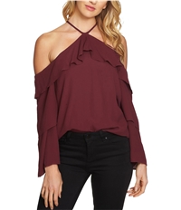 1.State Womens Cold Shoulder Knit Blouse, TW5