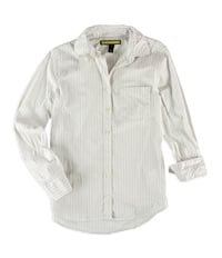 Aeropostale Womens Striped Pocket Button Up Shirt, TW2