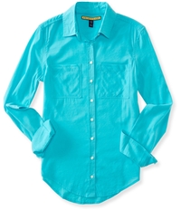 Aeropostale Womens Casual Ls Button Up Shirt