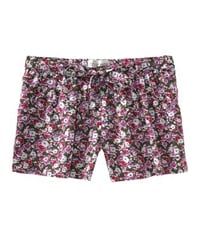 Aeropostale Womens Floral Print Waistie Casual Mini Shorts