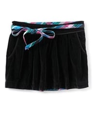 Aeropostale Womens Velour Removable Belt Mini Skirt