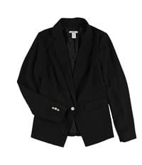 Bar Iii Womens Notched Collar One Button Blazer Jacket
