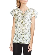 Vince Camuto Womens Flutter Sleeve Pullover Blouse, TW6