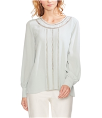 Vince Camuto Womens Inset Trim Pullover Blouse
