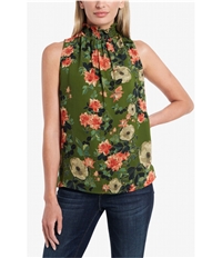 Vince Camuto Womens Floral Sleeveless Blouse Top, TW3