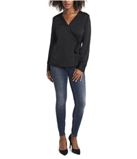 Vince Camuto Womens Solid Wrap Blouse, TW2