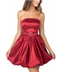 Bee Darlin Womens Embellished Strapless Bubble Dress