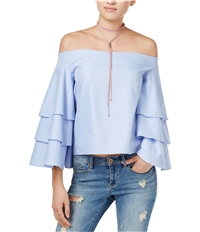 Endless Rose Womens Tiered Off The Shoulder Blouse