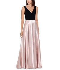 Betsy & Adam Womens 2-Tone Gown Dress