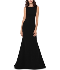 Betsy & Adam Womens Bow Back Gown Dress