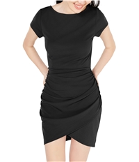 Planet Gold Womens Ruched Bodycon Dress