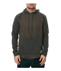 Ambig Mens The Cy 2 Tone Quilted Hoodie Sweatshirt
