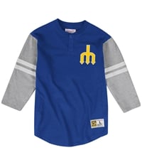 Mitchell & Ness Mens Chicago Cubs Henley Shirt, TW2