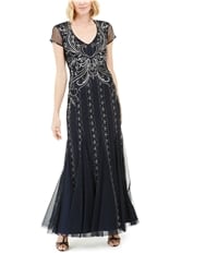 Adrianna Papell Womens Beaded Gown Dress, TW2
