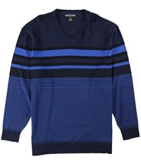 Alfani Mens Bold Pop Striped V-Neck Pullover Sweater, TW3