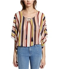 Sanctuary Clothing Womens Striped Knit Blouse