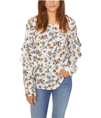 Sanctuary Clothing Womens Floral Ruffled Blouse, TW1