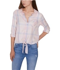 Sanctuary Clothing Womens Hayley Tie Front Button Up Shirt
