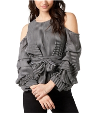 J.O.A. Womens Tiered-Sleeve Cold Shoulder Blouse
