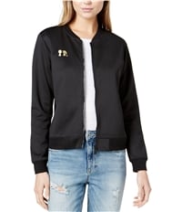 Boy Meets Girl. Womens Embroidered-Logo Bomber Jacket