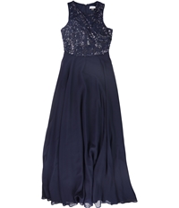 Calvin Klein Womens Sequin Gown Dress, TW5