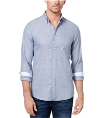 Michael Kors Mens Geometric Oxford Button Up Shirt