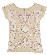 Charlotte Womens Fleur-De-Lis Metallic Graphic T-Shirt