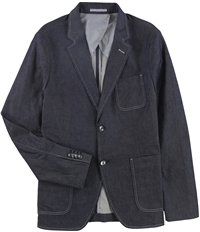 Michael Kors Mens Chambray Two Button Blazer Jacket, TW2