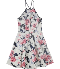 Speechless Womens Floral Fit & Flare Dress, TW4