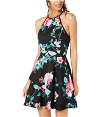 Speechless Womens Floral Fit & Flare Dress, TW6