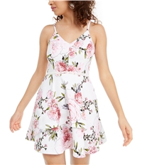 Speechless Womens Printed Fit & Flare Dress