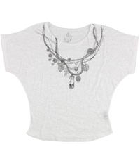 Delia*S Womens Neck Chain Graphic T-Shirt
