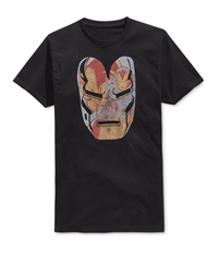 Mighty Fine Mens Iron Man Face Graphic T-Shirt